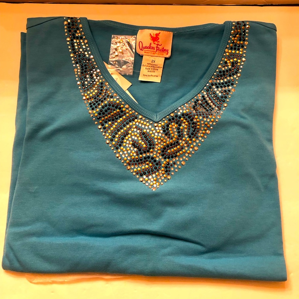 Embellished Top - Rhinestones and Studs